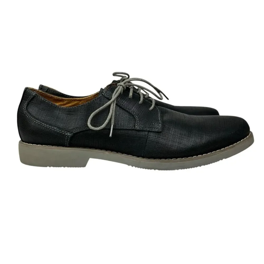 Steve Madden Trill Black Leather Textured Oxford Men's Size 12